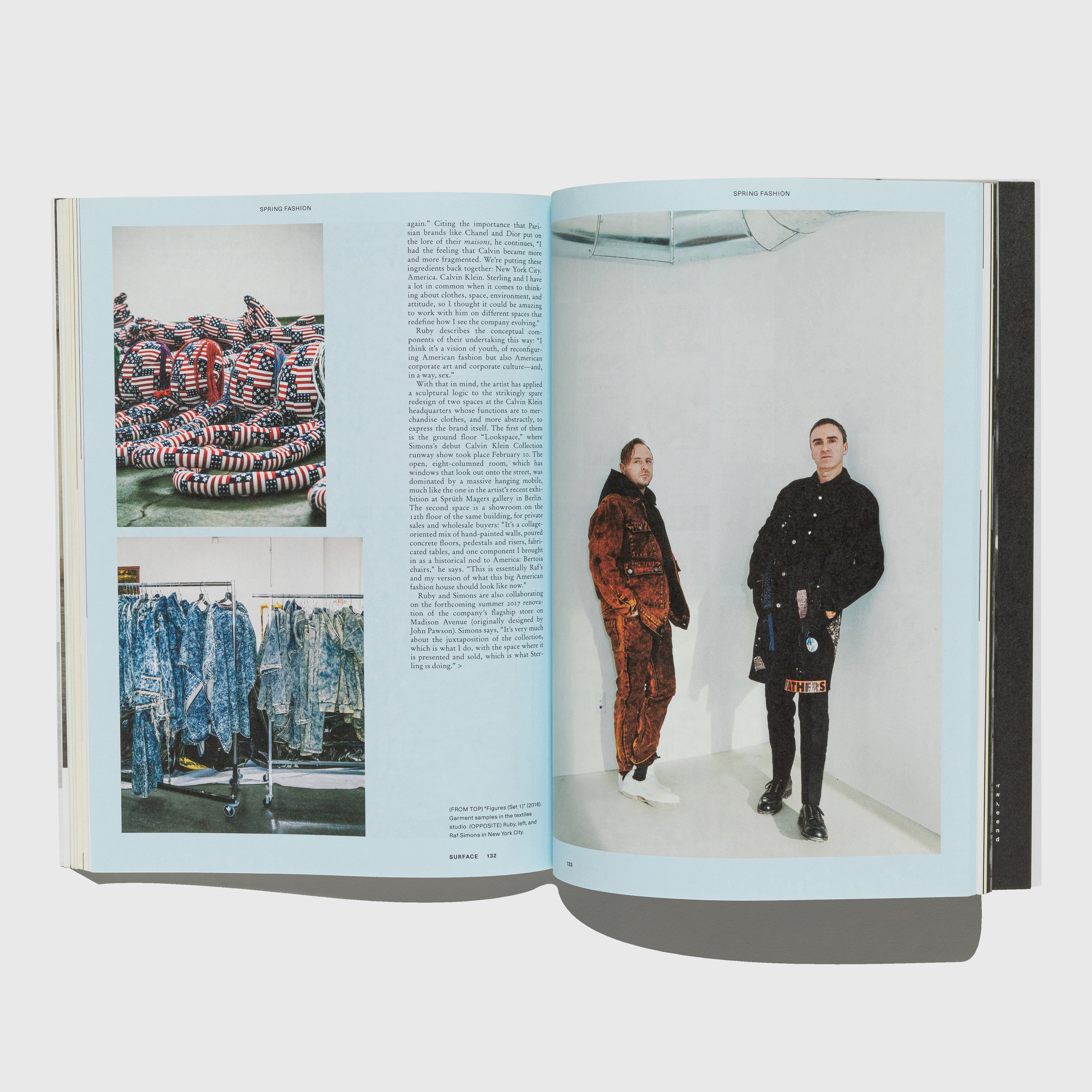 Surface magazine issue 136 with artist Sterling Ruby and Raf Simons